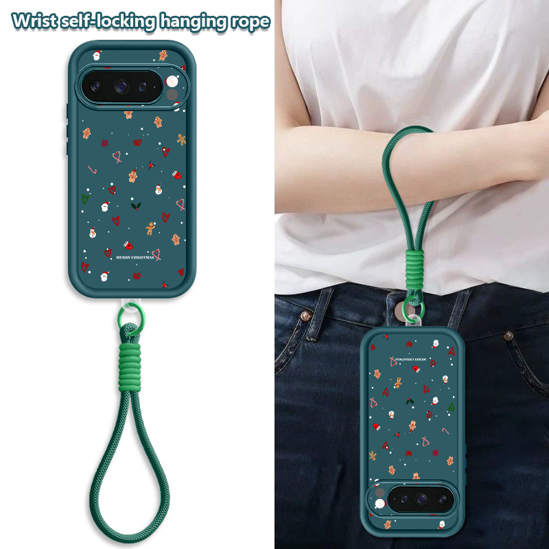 Google Pixel 8A - Christmas Heart Pattern Phone Case For