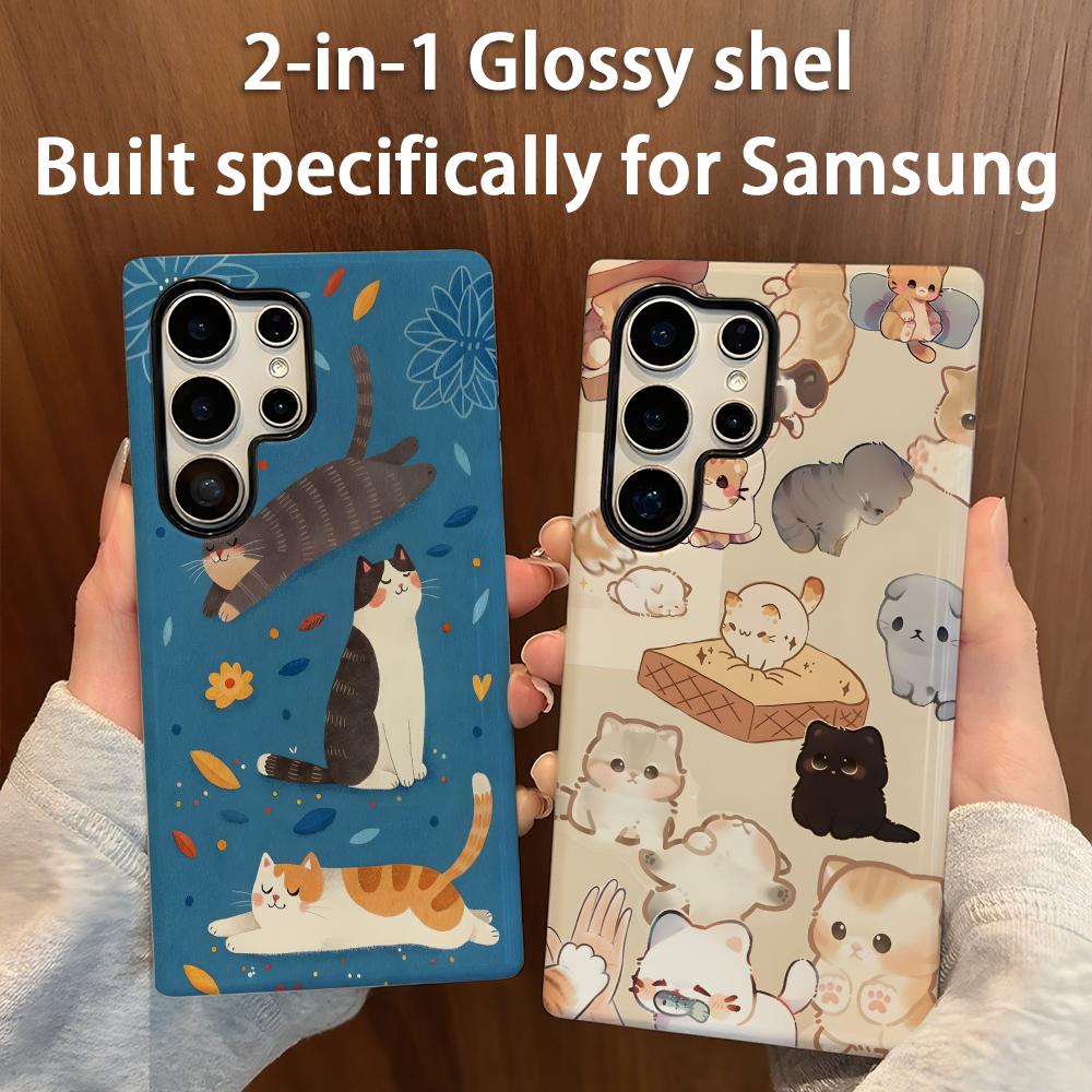 Samsung Galaxy S24 - Cute cat Phone Case 2-in-1 Glossy