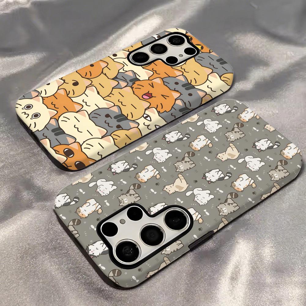 Cute cat  Phone Case 2-in-1 Gl - đánh giá và giá Samsung Galaxy S24